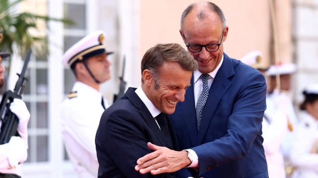 Macron und Merz zelebrieren ihre «Bromance»