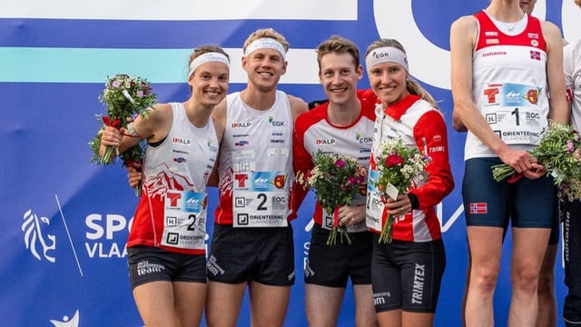 Aebersold holt für die Sprintstaffel die Kohlen aus dem Feuer