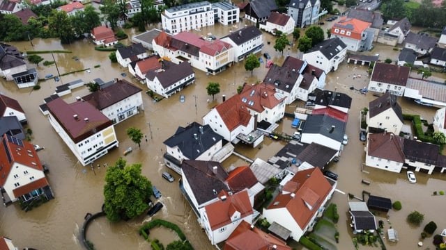 Süddeutschland unter Wasser –  auch Schweiz betroffen