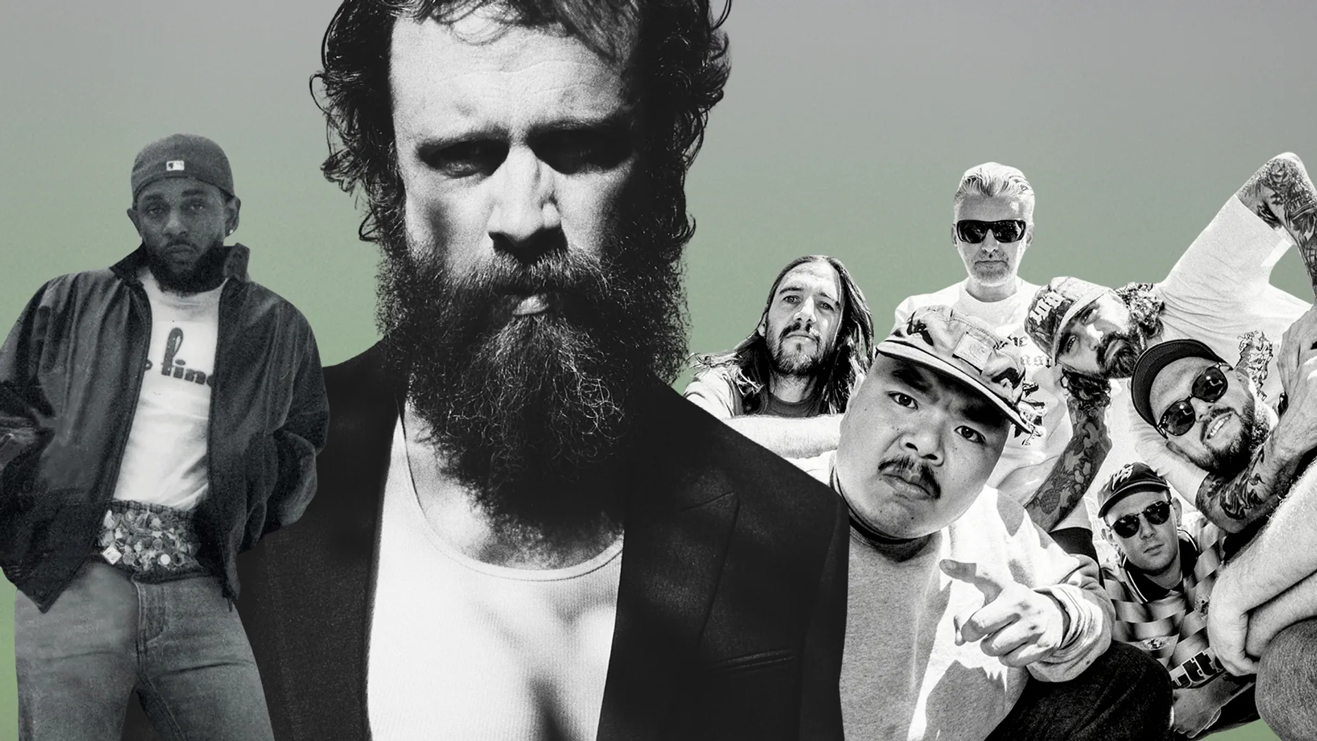 Collage mit Acts aus der Best-of-Sendung: Kendrick Lamar, Father John Misty, Secret World